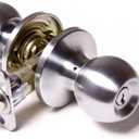 Lewis Hyman 1731102 Atlas Ball Entry Door Knob, Satin Nickel