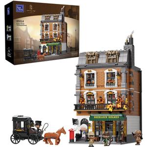 Baker Street 221B Apartment Adult Building Block Set with 5 Self-Developed Minifigures, Sherlock Holmes Collectible Architecture Modular Kit for Home or Office Decor
