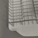 Farberware Classic Large Rust Resistant Full Dishrack with Removable 3 Compartment Flatware Caddy, Andlged Drain Board, 3-Piece, White