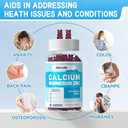 Calcium Magnesium Zinc Gummies with Vitamin D3 & K2 - High Potency Enhanced Absorption -60 Orange Gummies Flavored (60 Count (Pack of 1))