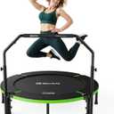 BCAN SP3 48" Exercise Rebounder Trampoline for Adults,  Indoor, Handle-Green