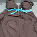 Aleumdr Women Printed Two Piece Tankini Swimsuits Tummy Control Swim Dress High Waisted Boyshort with Pockets L