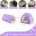Guinea Pig House and Tunnel Set - 2 Pack Washable Guinea Pig Hideout Bed, Plush Small Animal Hide and Toy with Non-Slip Bottom for Ferret Dwarf Bunny