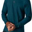 Hanes Mens T-Shirts, Men's Beefyt Henley Shirts, Men's Cotton Long Sleeve Shirts (X-Large)