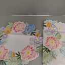 KEVA Floral Spring Placemats Set of 4, 15inch Round Flower Cutwork Embroidered Placemats Set, Easter Seasonal Spring Summer Table Decorations for Kitchen Dining Table (S/4-15 Round)