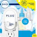 Febreze Plug In Air Freshener, Odor-Fighting Scented Oil Starter Kit, Air Fresheners for Home and Bathroom and Kitchen, Long Lasting for Strong Odors, Linen & Sky Scent, Warmer + 1 Refill