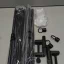 Over The Table Rod Stand with Clamps,for 24''-48'' Tall 48"-95" Length Table Arch Stand, Metal Decor Rod for Party Wedding Birthday Any Event (Black)