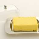 Zoie + Chloe Stainless Steel Butter Dish with Easy to Hold Lid (1. Transparent)