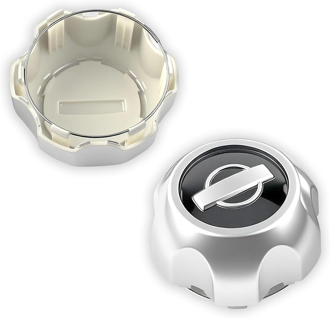 2pcs Silver Wheel Center Caps Compatible with Nissan Frontier 2000-2002 & Xterra 2000-2004 16inch Wheels Replacement for 40315-7Z100