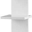 Extended 5 Tier Wall Shelf Unit - 43" Lack Display Floating Shelf, Narrow Smooth Laminate Finish - Vertical Wall Decor Mount Floating Storage Home Decor Organizer Tall Tower Utility Shelves(White)