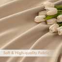MIULEE Back Tab Beige Curtains 102 Inch Long 2 Panels Set for Living Room Bedroom, Cream Rod Pocket/Pinch Pleated Light Blocking Thermal Insulated Room Darkening Floor to Ceiling Blackout Drapes, Cream Beige