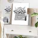 Drsoum Glam Fashion Bathroom Decor Gray Framed Beauty Girly Elegantes Bathroom Wall Art Glitter Tissue Pictures Modern Aesthetics Ready to Hang Set of 4, 8x10 in (Framed)