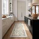 Washable Kitchen Rug Runners for Hallways: 2'x6' Bedroom Rug Non Slip Low-Pile Stain Resistant Indoor Floor Carpet Runner for Indoor Entryway Hallway Laundry Room Beside Farmhouse
