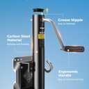 KYX 2200 Lbs Boat Trailer Jack with 6 Inch Dual Wheel, 10.2" Vertical Lift, Heavy Duty Swivel Tongue Jack for RV, Boat, Horse & Utility Trailers