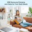 S24 S25 S23 A16 Samsung Charger Super Fast Charging 45W USB C Super Fast Charger with 6FT Type C Charger Cable Cord for Samsung Galaxy S25/S24/S23/S22/Ultra/Plus/FE,Galaxy Tab S9,Z Fold/Z Flip,A55,A15