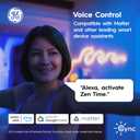 GE Cync Smart LED Light Bulbs, Color Changing Decorative Light Bulbs, Indoor WiFi Lights, Matter Compatible, Compatible with Alexa and Google Home, Candelabra Base (3 Pack)