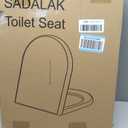 Soft Close Quick Release Toilet Seat Elongated- Heavy Duty Adjustable Stainless Hinges, D/U Shape Toilet Seats Cover for Easy Cleaning & Simple Top Fixing - White Toilet Lid