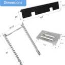 Grill Replacement Parts for Weber GS4 Spirit II 200 Series with Front Control, 15.3" 7635 Flavor Bars, 67060 Heat Deflector and 18" 69785 Grill Burner for Weber Spirit II Grill Parts