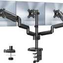 MOUNT PRO Triple Monitor Mount, 3 Monitor Desk Arm fits Three Max 27" LCD Computer Screens, up to 17.6lbs Each, Premium Gas Spring Display Stand with Tilt Swivel Rotation, Vesa Mount 75x75,100x100