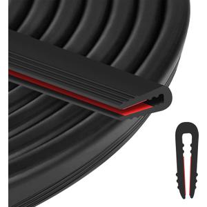 ToLanbbt Rubber Edge Trim U Channel - 1/16" Self Adhesive Sheet Metal Edge Guard Protector, EPDM Seal Strip for Car Doors, Steel Plates, Glass, Hatches, Table Corners, Fit 1/16"(1.6mm), 10Ft, Black