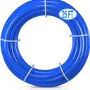 25FT 3/8 Inch O.D.RO Water Tubing,NSF Certified Water Line for RO(Reverse Osmosis) Water Purifier Filter System,BPA free Flexible Tubing(blue)