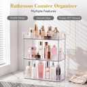 3 Tier Bathroom Counter Organizer, Bathroom Counter Shelf, Vanity Organizer Countertop, Skin Care Organizer, Makeup Perfume Organizer for Bathroom Tray, Cosmetic, Dresser, Kitchen