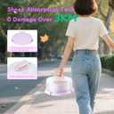 Cake Carrier With Lid And Handle, Bpa-Free Cake Holder With Lid For 10 Inch Round Cake Carrier With 10 pcs Round Golden Cake Boards And Portable Insulated BagPurple