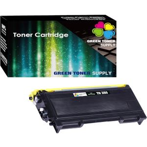 Green Tonner Supply TN350 Toner Cartridge (Pack of 1) Replacement for Brother TN-350 TN 350 Toner Cartridge Black for Brother DCP-7010 DCP-7020 DCP-7025 HL-2030 HL-2030R HL-2040 HL-2040N Printer