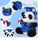 LuxeOne 2024 Graduation Panda Bear with Black Cap Graduation Gift 10 Inch Stuffed Animal Graduation Plush Panda Bear Class of Graduation Decoration for College Graduation (Panda-Blue), 6