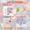 ShineSnow Abstract Colorful Flowers Poppies in Grass Paint by Numbers Painting Kits On Canvas 16x20 inch Colorful Paintworks with Paintbrushes for Adults Beginner DIY Crafts for Women Gift