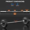 7FT Olympic Barbell Weight Bar 2 inch with Knurled Grip Weightlifting 45LB