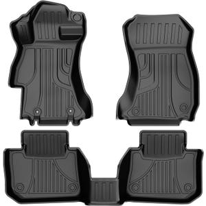 AOMSAZTO Floor Mats for 2012-2016 Subaru Impreza / 2016-2017 Subaru Crosstrek / 2013-2015 XV Crosstrek / 2015-2021 WRX/WRX STi - 1st and 2nd Row All Weather Protection Car Liner