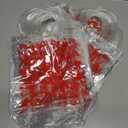 Sweetude 24 Pcs Cheer Clear Treat Bags with Handles for Cheer Team Cheerleader Gift Bag Bulk Cheerleader Party Supplies