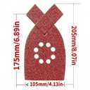 30pcs 40 Grit Sanding Pads Large Mouse Detail Sander Sandpaper 8 Holes Hook and Loop Mouse Sander Pads for Black and Decker KA220G KA230 Mega Mouse Cyclon Sandstorm Craftsman Sanding Sheets