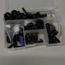 Worldmotop Fairing Bolt Kit Screws Fasteners Universal Compatible with Yamaha Honda Kawasaki Suzuki BMW,Fairing Bolt Kits Metric Bolts and Nuts Kit(Black)