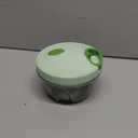 Ourokhome Manual Food Processor Vegetable Chopper, Portable Hand Pull String Garlic Mincer Onion Cutter for Veggies, Ginger, Fruits, Nuts, Herbs, etc., 500ml, Green