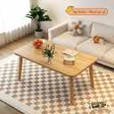 Square Coffee Table for Living room, Natural, 19.7"D x 31.5"W x 16"H