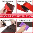 Vinyl Wall Base Baseboard Molding Trim 4" Flexible Self Adhesive Rubber Wall Base Moulding Trim Peel and Stick Design, 4 Inch x 20 Feet, Brown Wood Grain
