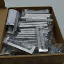 Ravinte 50 Pack Cabinet Handles Square Cabinets Cupboard Hanldes Brushed Nickel Drawer Pulls Stainless Steel Kitchen Cabinet Pulls Cabinet Hardware Drawer Handles 5 inch Hole Center