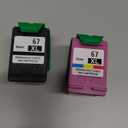 67XL Ink Cartridge Black/Color Combo Pack Replacement for HP Ink 67 67XL Printer Ink Works for HP DeskJet 2700e 2755e 2700 4155e 4155e 4100 4100e 2755 2700e 2734e 2752e Envy 6055e 6000 6455e Printer