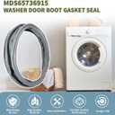 MDS65736915 Washer Door Boot Gasket Seal Compatible with LG Washer Boot Gasket WM3400CW,WM3500CW,WM3600HWA, WM3600HVA,WM3700HVA,WM3700HWA,WM3700HRA, Washer Door Seal Replaces 4964148,EAP12748962