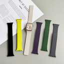 Sport Silicone Band Compatible with Apple Watch, Adjustable, Soft Rubber (apple wathc band black 49MM)