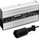 Nakkaa 48 Volt 6 Amp Golf Cart Battery Charger with 3-Pin Round Plug Compatible with DS