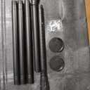 Tension Curtain Rod, 48 to 84 inch Adjustable Heavy Duty black shower curtain rod for bathroom Closet Windows