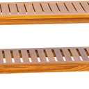 NNN 36" Commercial Teak Shower Bench - 8 Non-Slip Leveling Feet & 350 lbs Capacity | Rock-Solid Stability for Seniors & Spa Safety | Waterproof Design for Saunas/Outdoor Pools (Patented)