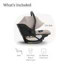 UPPAbaby Aria Lightweight Infant Car Seat - Load Leg + Anti-Rebound Panel - Infant Insert + All-Weather FootCover Included - Direct Stroller Attachment- Ada (Sandstone), Manufacturing fate: 01/12/2026