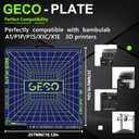 2025 Print Plate, GECO Plate Printing PLA Plate (No Heating) for Bambu Lab P1S/P1P/X1/X1C/X1E/A1 3D Printer 257 x 257 mm Carbon Plate 0C Printing Heat Bed