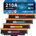 210A Toner Cartridges 4 Pack (with Chip) Compatible Replacement for HP 210A 210X for Color Laserjet Pro MFP 4301fdw 4301fdn Pro 4201dw 4201dn Series Printer Ink W2100A W2100X High Yield (BCMY, 4-Pack)