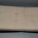 Storage Ottoman Bench Foldable Footrest Foot Stool, 45" Fabric Beige, 45.3" Flip