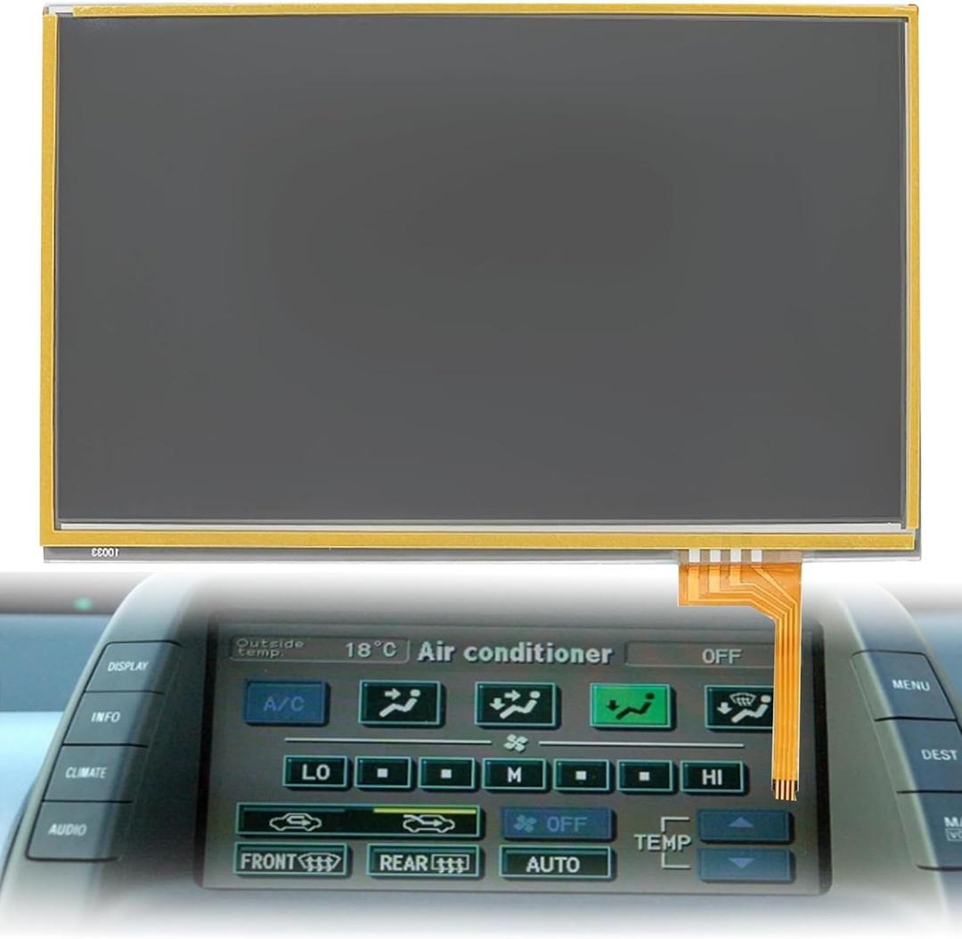 LTA070B512F Touch Screen Information Display 7 inch 4 Pin Compatible with Toyota Prius 2004 2005 2006 2007 2008 2009 Replace LTA070B511F LTA-070B-512F LTA-070B-511F
